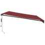 Automatic retractable burgundy awning 500x300 cm by , Awnings - Ref: Foro24-3310196, Price: 508,95 €, Discount: %