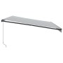 Retractable manual awning in anthracite gray and white, 500x300 cm. by , Awnings - Ref: Foro24-3310238, Price: 387,37 €, Disc...