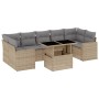 Set de sofás de jardín y cojines 8 piezas ratán sintético beige de , Conjuntos de jardín - Ref: Foro24-3267149, Precio: 623,2...