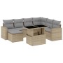 Garden sofa set with 8 pieces of synthetic beige rattan and cushions. by , Garden sets - Ref: Foro24-3267439, Price: 570,81 €...