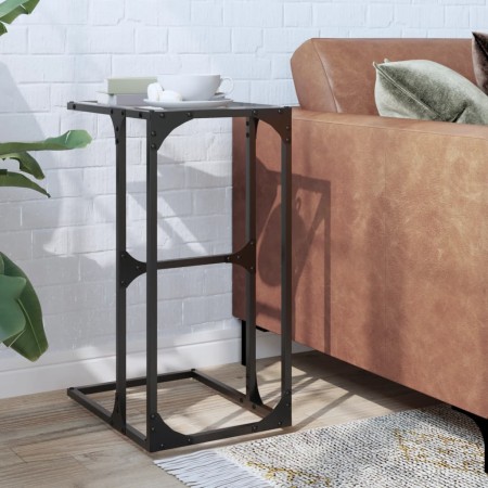 Side table with transparent glass and steel 40x30x61.5 cm by , Side tables - Ref: Foro24-846036, Price: 35,94 €, Discount: %