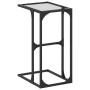 Side table with transparent glass and steel 40x30x61.5 cm by , Side tables - Ref: Foro24-846036, Price: 35,94 €, Discount: %