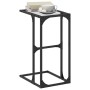 Side table with transparent glass and steel 40x30x61.5 cm by , Side tables - Ref: Foro24-846036, Price: 35,94 €, Discount: %