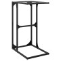 Side table with transparent glass and steel 40x30x61.5 cm by , Side tables - Ref: Foro24-846036, Price: 35,94 €, Discount: %