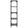 Black glass surface steel shelf 40x30x123 cm by , Hangers and shelves - Ref: Foro24-846041, Price: 70,12 €, Discount: %