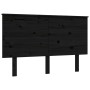 Double bed frame with black solid wood headboard by vidaXL, Beds and slatted bases - Ref: Foro24-3195200, Price: 190,79 €, Di...