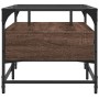 Mesa de centro con puertas de vidrio marrón roble 68,5x50x50 cm de , Mesas de centro - Ref: Foro24-846048, Precio: 112,99 €, ...