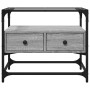 TV stand made of glass and gray Sonoma wood engineering, measuring 60x35x51 cm. by , TV Furniture - Ref: Foro24-846057, Price...