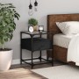 Black engineered wood bedside table 40x40x55 cm by , Nightstands - Ref: Foro24-846074, Price: 59,28 €, Discount: %