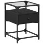 Black engineered wood bedside table 40x40x55 cm by , Nightstands - Ref: Foro24-846074, Price: 59,28 €, Discount: %