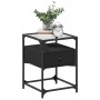 Black engineered wood bedside table 40x40x55 cm by , Nightstands - Ref: Foro24-846074, Price: 59,28 €, Discount: %