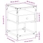 Nachttisch aus schwarzer Ingenieurholz 40x40x55 cm von , Nachttische - Ref: Foro24-846074, Preis: 60,99 €, Rabatt: %