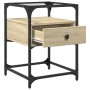 Mesita de noche madera de ingeniería roble Sonoma 40x40x55 cm de , Mesitas de noche - Ref: Foro24-846076, Precio: 57,41 €, De...