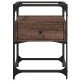 Bedside tables 2 units engineered wood brown oak 40x40x55 cm by , Nightstands - Ref: Foro24-846083, Price: 102,12 €, Discount: %