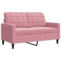 Zweiteiliges Sofaset mit rosa Samtkissen. von , Sofas - Ref: Foro24-3278394, Preis: 490,47 €, Rabatt: %