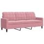 3-piece velvet pink sofa set with cushions by , Sofas - Ref: Foro24-3278354, Price: 640,24 €, Discount: %