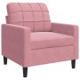 Dreiteiliges Sofaset mit rosa Samtkissen. von , Sofas - Ref: Foro24-3278354, Preis: 640,24 €, Rabatt: %