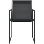 Garden chairs with cushions, 4 units, black steel and textilene. by , Garden chairs - Ref: Foro24-4008593, Price: 112,11 €, D...