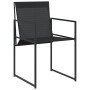 Garden chairs with cushions, 4 units, black steel and textilene. by , Garden chairs - Ref: Foro24-4008593, Price: 112,11 €, D...