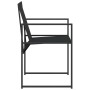 Garden chairs with cushions, 4 units, black steel and textilene. by , Garden chairs - Ref: Foro24-4008593, Price: 112,11 €, D...