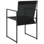 Garden chairs with cushions, 4 units, black steel and textilene. by , Garden chairs - Ref: Foro24-4008593, Price: 112,11 €, D...