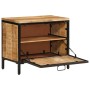 Massiver Holzschuhmacher aus grobem Mangoholz 60x35x53 cm von , Schuhregale und Schuhorganisatoren - Ref: Foro24-358506, Prei...