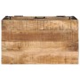 Massiver Holzschuhmacher aus grobem Mangoholz 60x35x53 cm von , Schuhregale und Schuhorganisatoren - Ref: Foro24-358506, Prei...