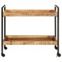 Solid mango wood kitchen trolley 80x55x70 cm by , Kitchen and dining carts - Ref: Foro24-358510, Price: 134,27 €, Discount: %