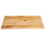 Solid mango wood natural edge table top 40x40x2.5 cm by , Table tops - Ref: Foro24-370438, Price: 23,49 €, Discount: %