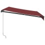 Burgundy retractable manual awning 300x250 cm by , Awnings - Ref: Foro24-3215333, Price: 195,46 €, Discount: %