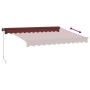 Burgundy retractable manual awning 300x250 cm by , Awnings - Ref: Foro24-3215333, Price: 195,46 €, Discount: %