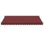 Manual retractable awning with LED lights burgundy 450x300 cm by , Awnings - Ref: Foro24-3215338, Price: 374,87 €, Discount: %