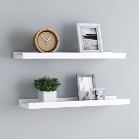 Shelf for photo frames 2 units White MDF 40x9x3 cm by vidaXL, Shelves and shelves - Ref: Foro24-323928, Price: 15,14 €, Disco...