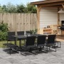 11-piece black textilene garden dining set by , Garden sets - Ref: Foro24-3295129, Price: 414,63 €, Discount: %