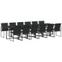 13-piece black textilene garden dining set by , Garden sets - Ref: Foro24-3295122, Price: 663,75 €, Discount: %