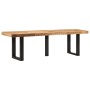 Solid mango wood and steel rough bench 160 cm by , Benches for halls and storage - Ref: Foro24-4006413, Price: 130,49 €, Disc...