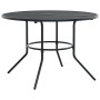 Round anthracite grey steel patio table Ø110x72.5 cm by , Garden tables - Ref: Foro24-4009264, Price: 149,94 €, Discount: %