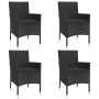 5-piece garden furniture set with black synthetic rattan cushions by vidaXL, Garden sets - Ref: Foro24-3187397, Price: 353,20...