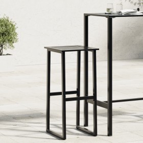 Taburetes de bar 4 unidades acero negro 38x38x80 cm de , Sillas de jardín - Ref: Foro24-4009266, Precio: 211,44 €, Descuento: %