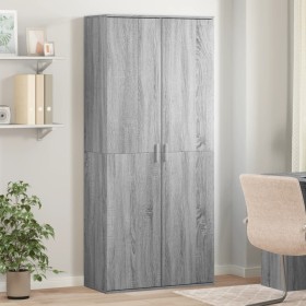 Tall Sonoma gray engineered wood sideboard 80x35x180 cm by , Lockers and storage cabinets - Ref: Foro24-3276656, Price: 178,0...