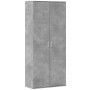 Tall engineered wood sideboard in gray concrete 80x35x180 cm by , Lockers and storage cabinets - Ref: Foro24-3276654, Price: ...