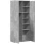 Tall engineered wood sideboard in gray concrete 80x35x180 cm by , Lockers and storage cabinets - Ref: Foro24-3276654, Price: ...