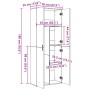 Aparador alto madera de ingeniería gris hormigón 70x35x180 cm de , Taquillas y armarios de almacenamiento - Ref: Foro24-32766...