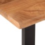 Solid acacia wood and steel bench 160 cm by , Benches for halls and storage - Ref: Foro24-4006411, Price: 111,32 €, Discount: %