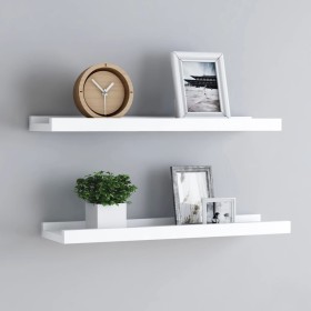 Shelf for photo frames 2 pcs white MDF 60x9x3 cm by vidaXL, Shelves and shelves - Ref: Foro24-323929, Price: 18,63 €, Discoun...