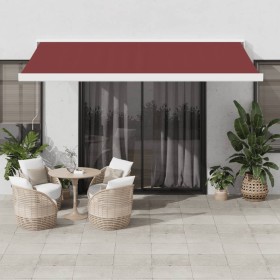 Automatic retractable burgundy awning 400x300 cm by , Awnings - Ref: Foro24-3215325, Price: 1,00 €, Discount: %