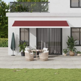 Toldo retráctil automático burdeos 500x300 cm de , Toldos - Ref: Foro24-3215327, Precio: 807,84 €, Descuento: %