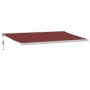 Automatic retractable burgundy awning 500x300 cm by , Awnings - Ref: Foro24-3215327, Price: 807,84 €, Discount: %