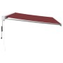 Automatic retractable burgundy awning 500x300 cm by , Awnings - Ref: Foro24-3215327, Price: 807,84 €, Discount: %