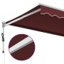 Automatic retractable burgundy awning 500x300 cm by , Awnings - Ref: Foro24-3215327, Price: 807,84 €, Discount: %